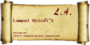 Lampel Acicét névjegykártya